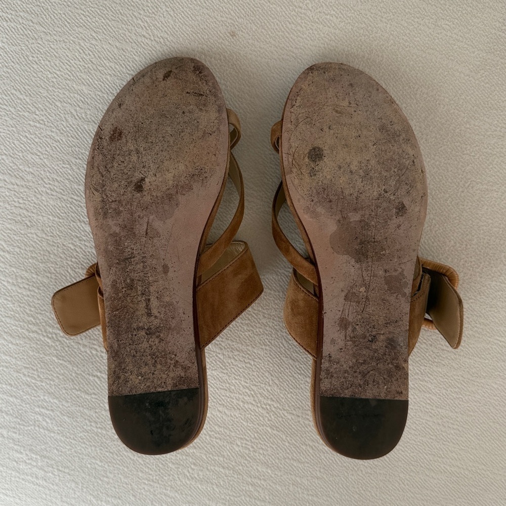 Veronica Beard Salva Raffia Buckle Suede flats - Picture 7 of 7